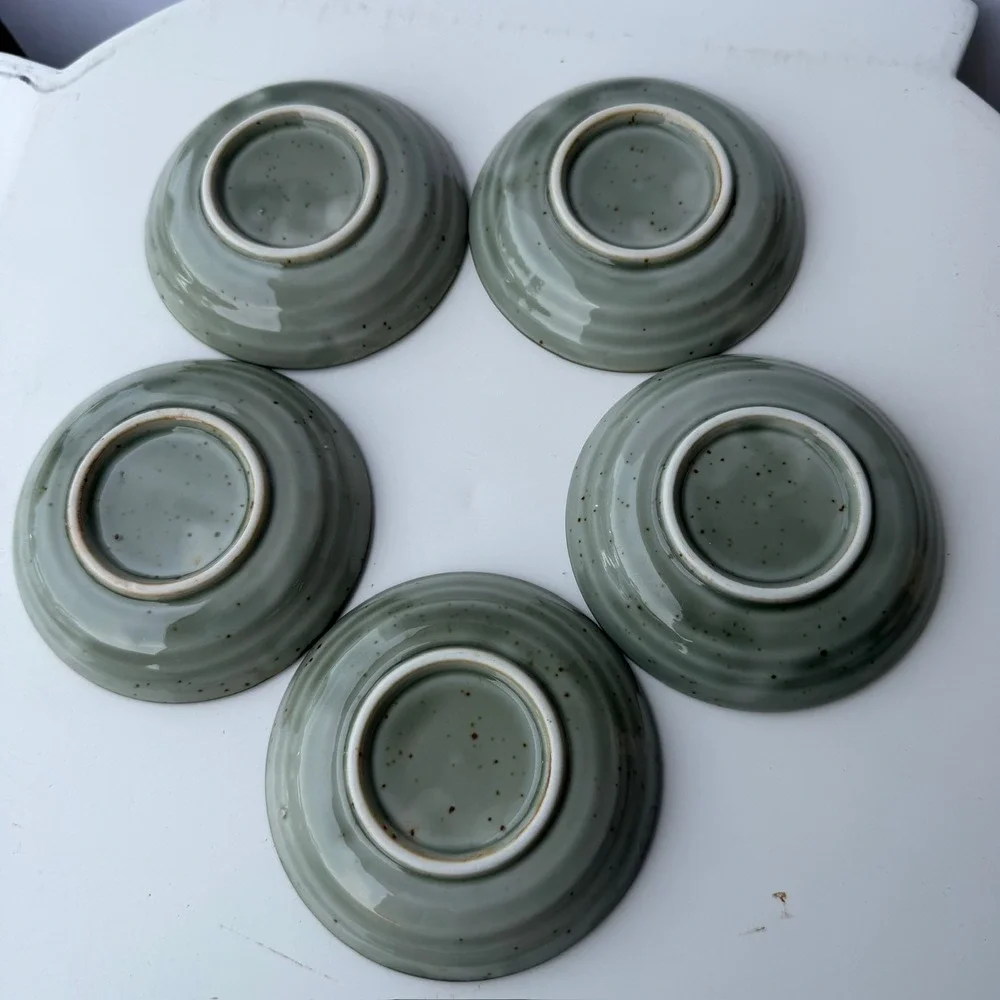 Set of 5 Japanese Style Ceramic Dipping Bowls Sauce Dishes Assorted Patterns B-9